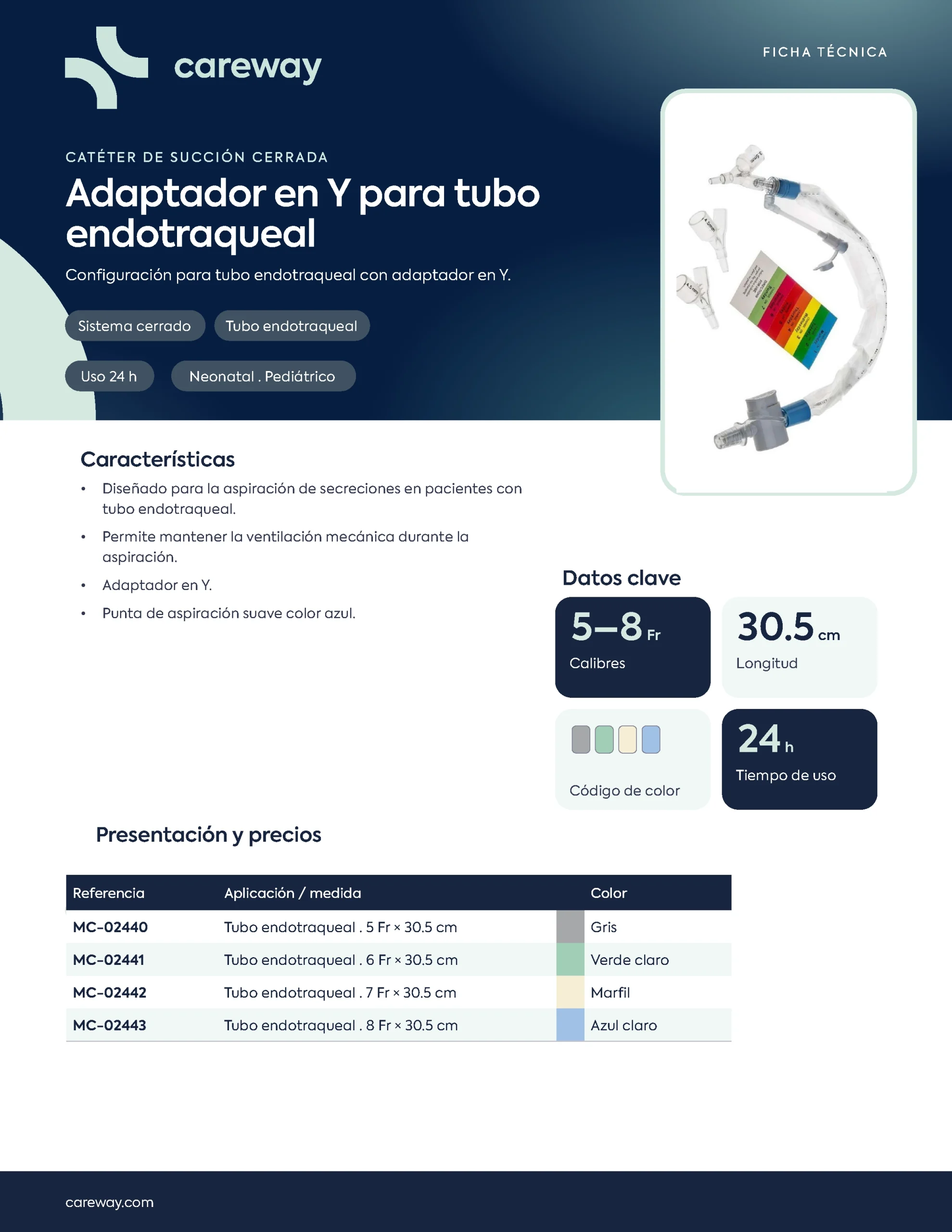Adaptador en Y para Tubo Endotraqueal